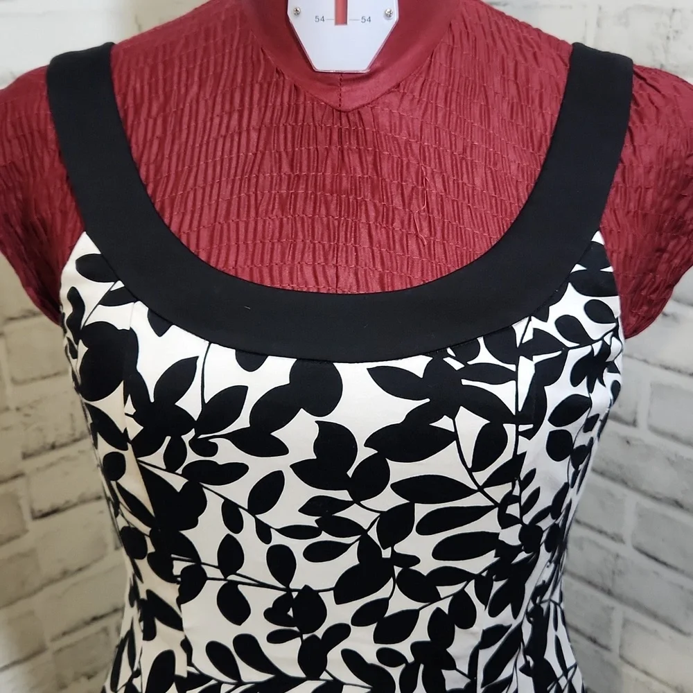 Jones Wear Dress SZ 6 Black/White Dress - Picture 4 of 11